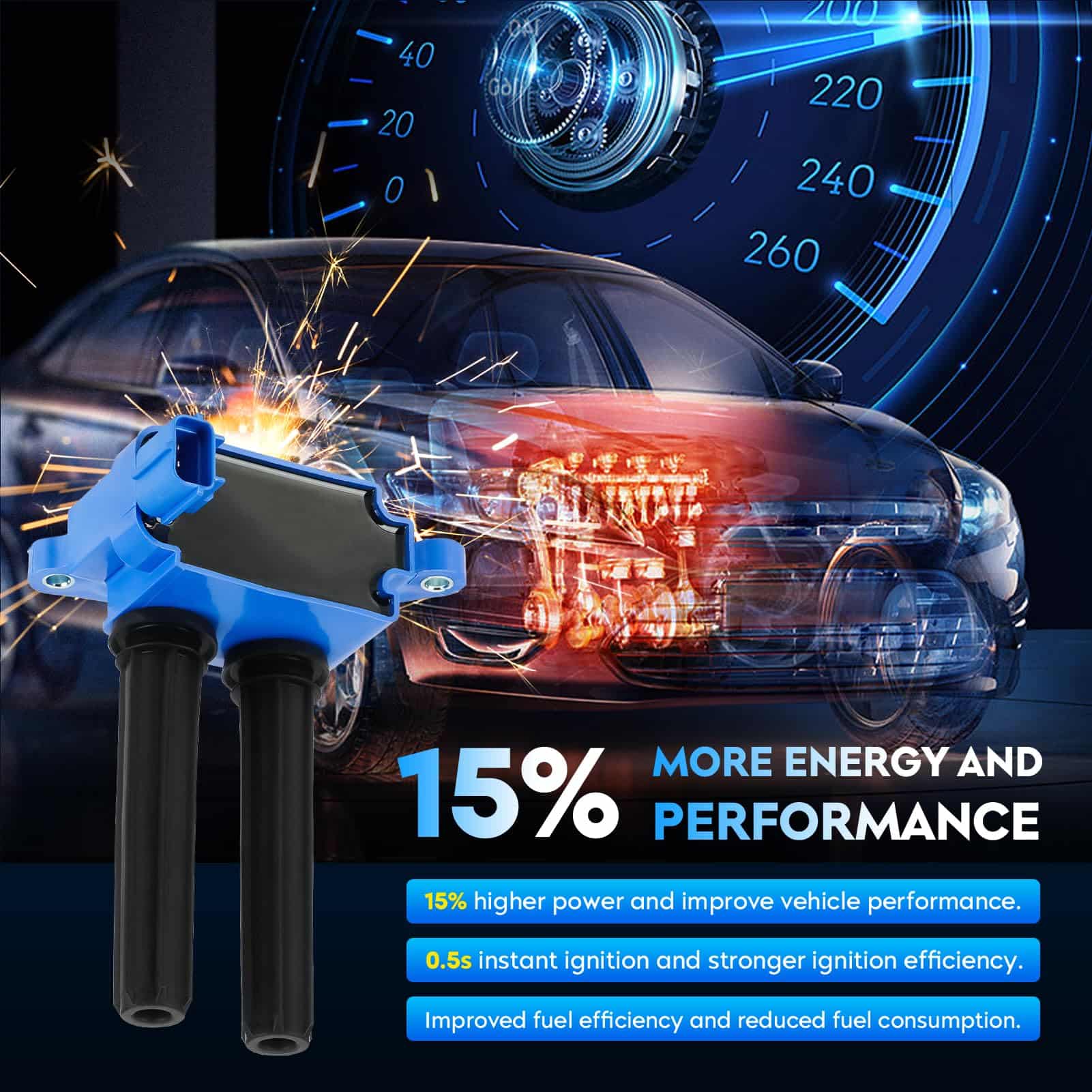 Paquete de bobina de encendido para 05-10 Chrysler 300, - Imagen 5