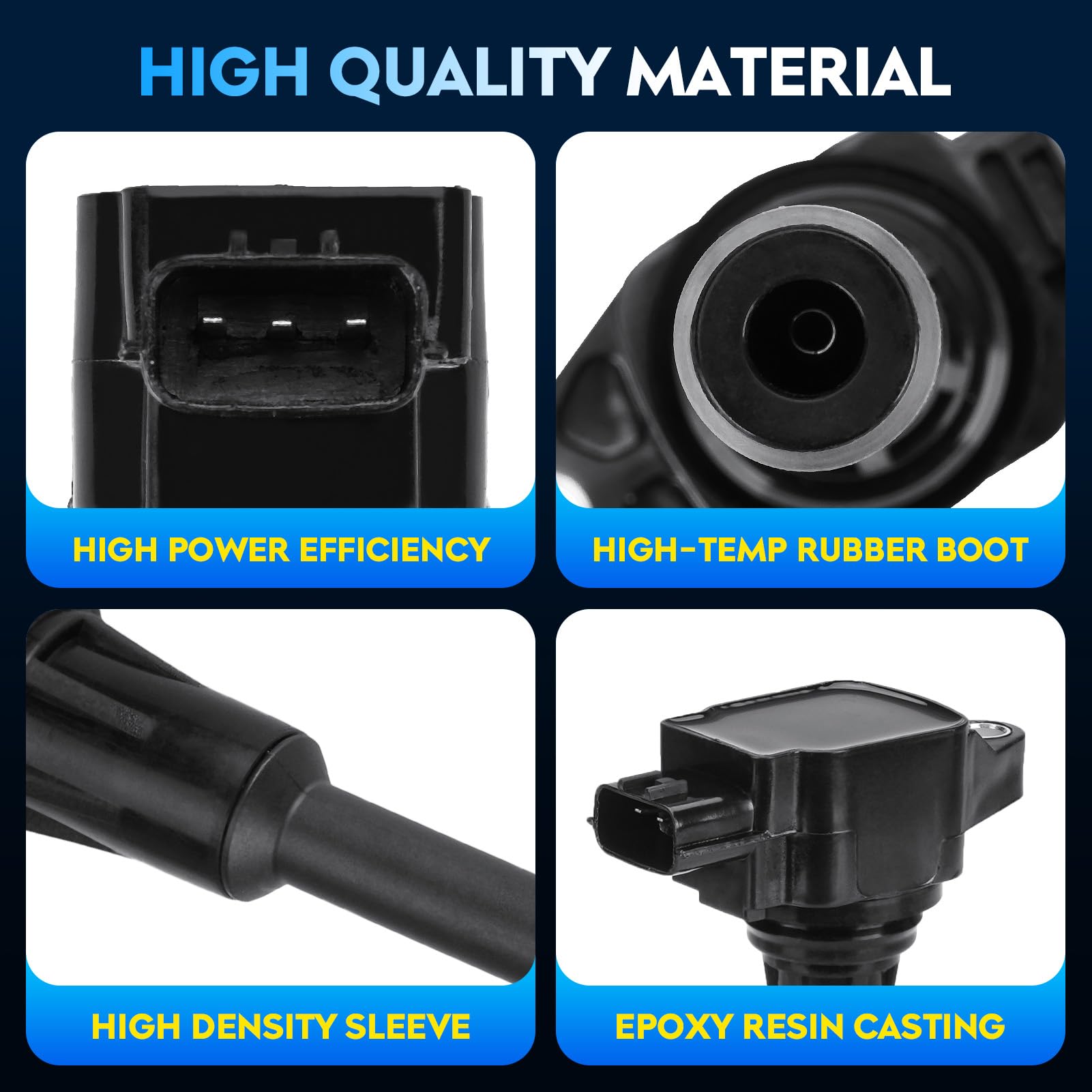 Paquete de 4 bobinas de encendido para Infiniti FX50 M56 - Imagen 3