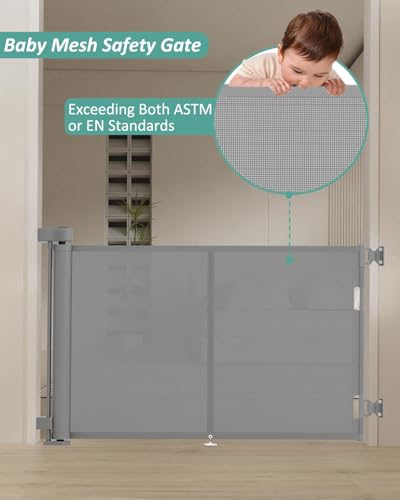 Puerta de bebé retráctil de 59" con diseño de tira - Imagen 6