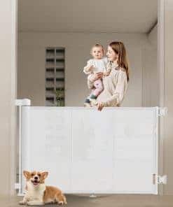 Upgrade 71" Puertas de bebé retráctiles con diseño de tira