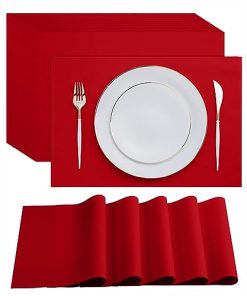 Manteles de Papel Rojo Desechables para Mesa - Paquete de