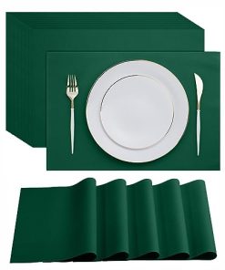 Manteles de Papel Desechables Verdes para Mesa de Comedor -