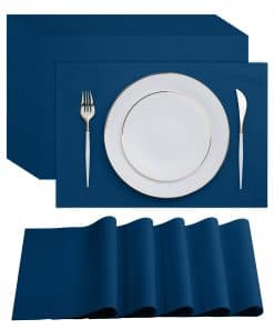 Manteles de Papel Desechables Azules para Mesa de Comedor -