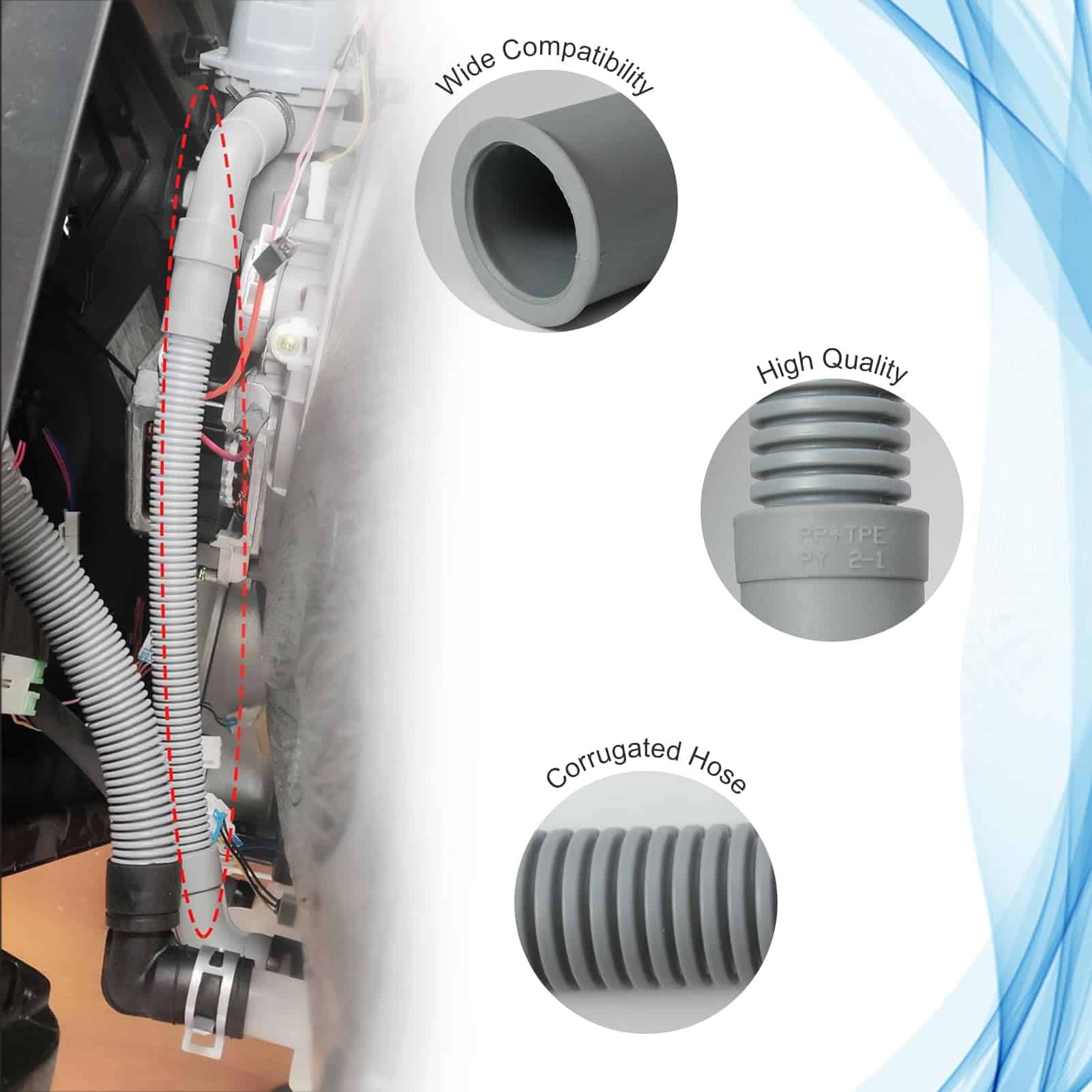 Manguera interior de lavavajillas universal D.I.Accessa - Imagen 5