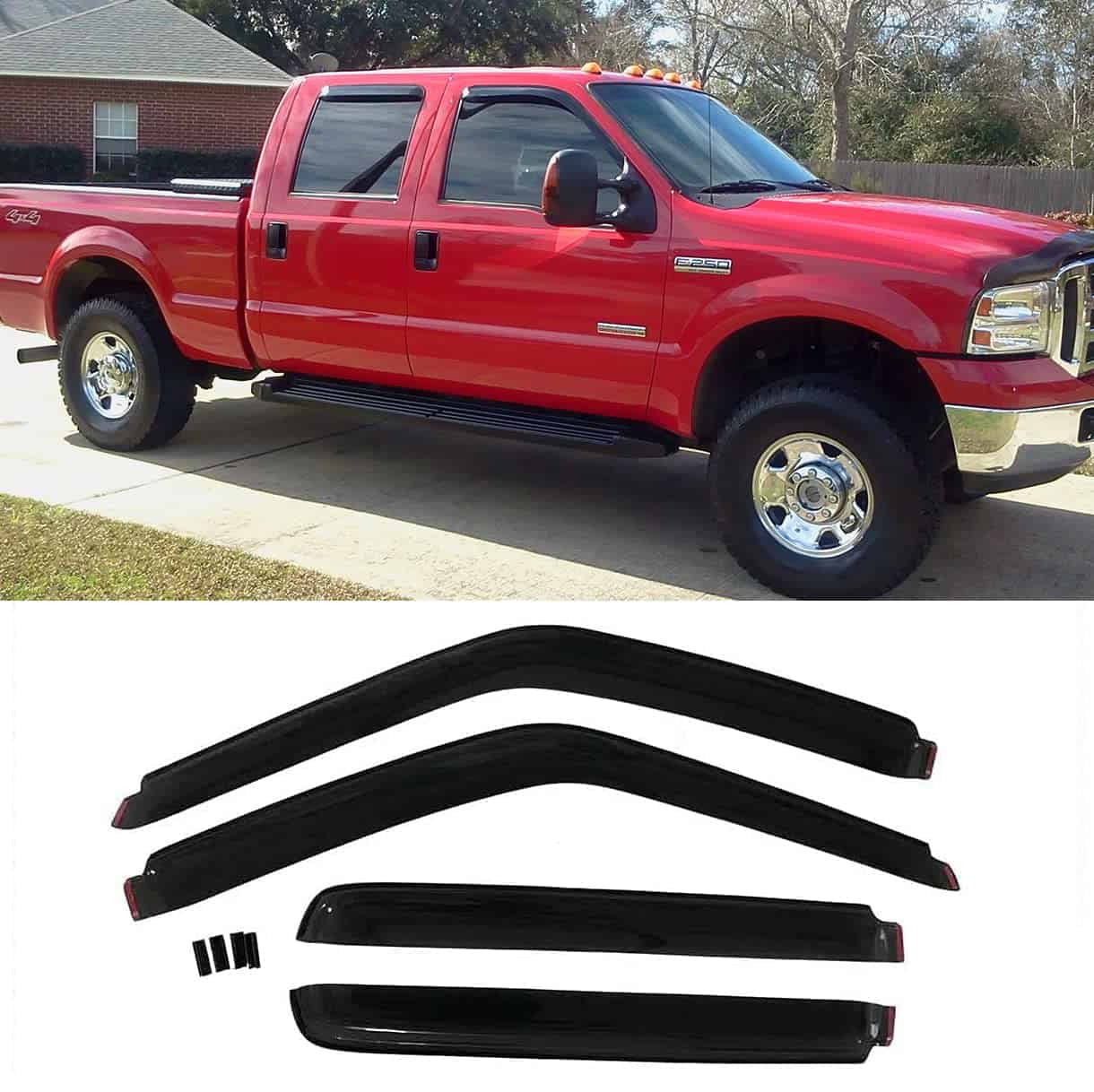 Deflector de ventana lateral Deebior, estilo de canal