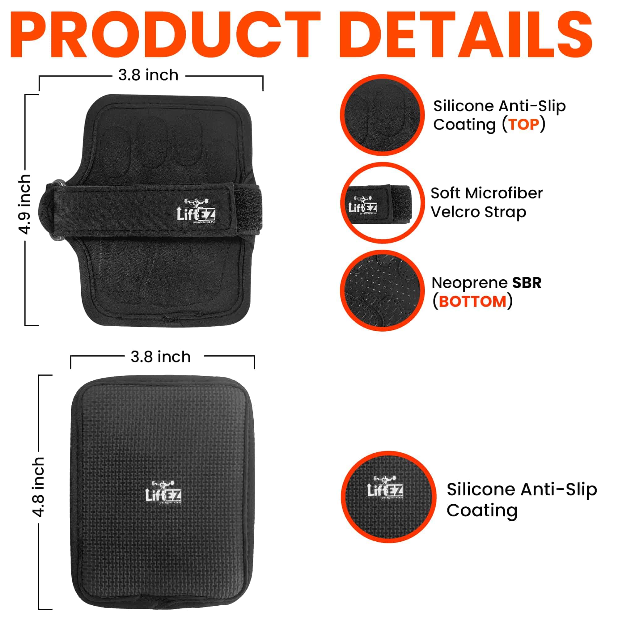 Almohadillas de agarre para levantamiento de pesas LiftEZ - Imagen 6