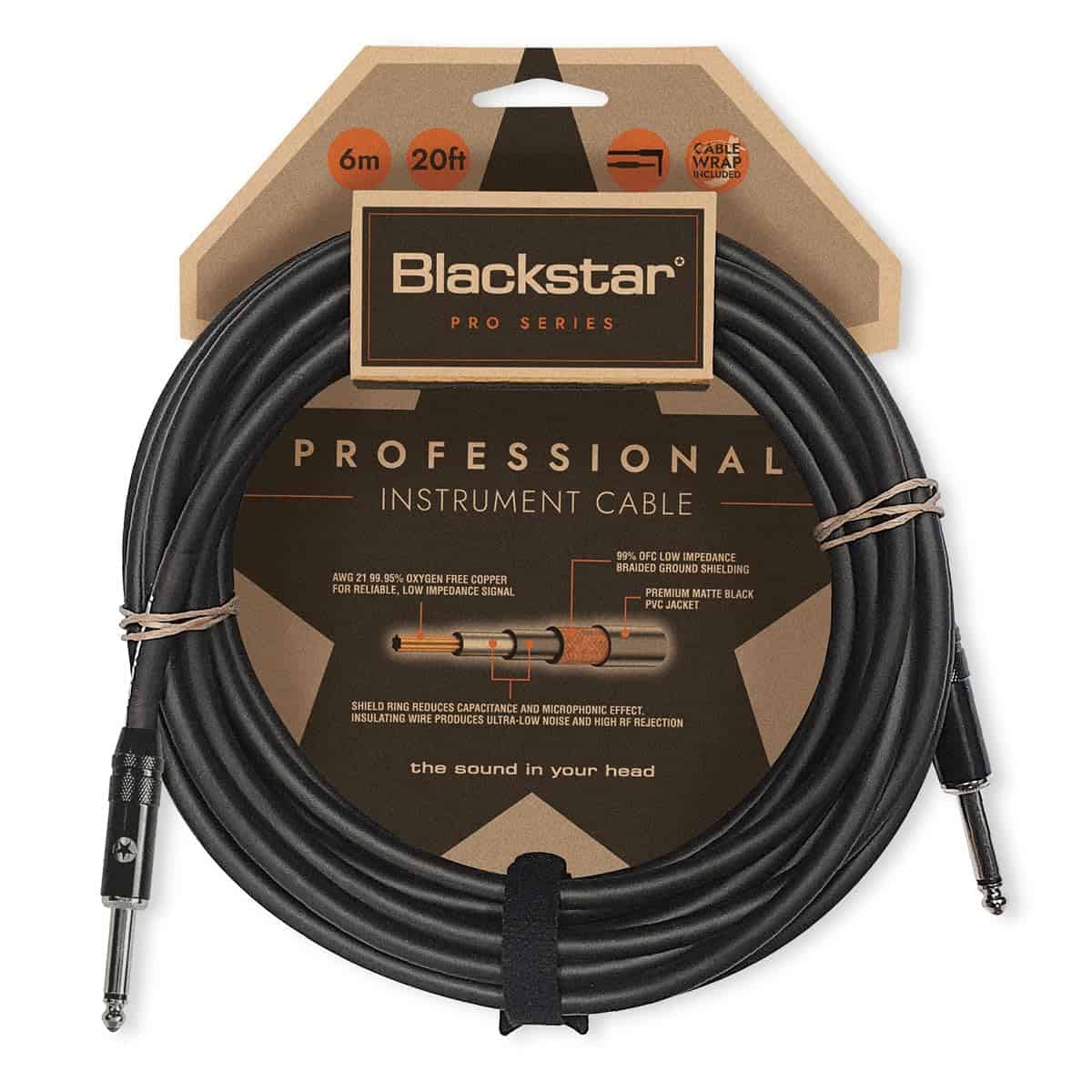 Cable de Instrumento Serie Pro Blackstar 6m (20ft) - Recto