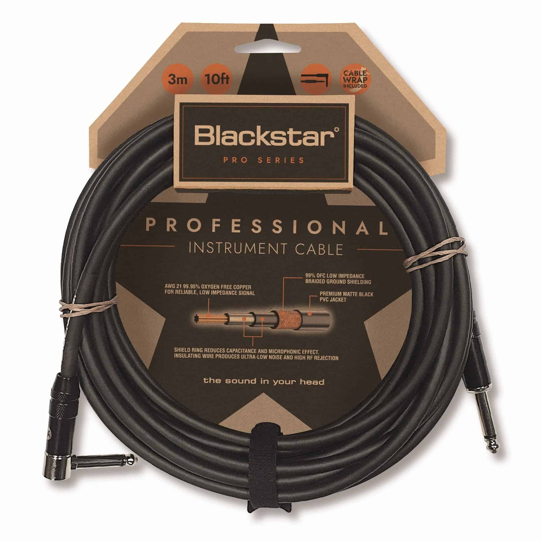 Cable de Instrumentos Blackstar 3m (10ft) Serie Pro Recto