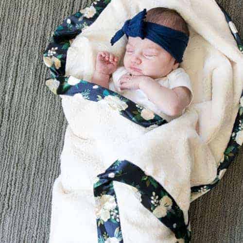 Mantas de Recepción con Borde de Satén Saranoni para Bebés