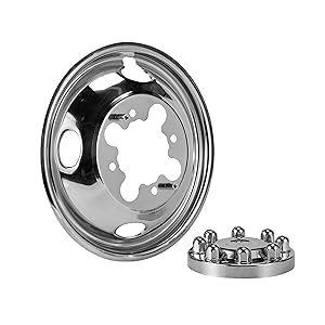 VICOJETOR 4pcs 16" Simuladores de Rueda de Acero Inoxidable - Imagen 7