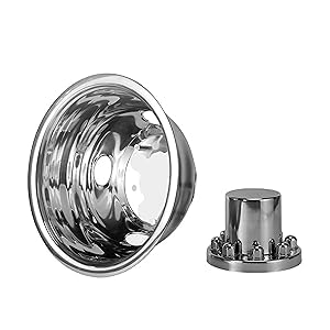 VICOJETOR 4pcs 16" Simuladores de Rueda de Acero Inoxidable - Imagen 8