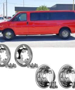 VICOJETOR 4pcs 16" Simuladores de Rueda de Acero Inoxidable