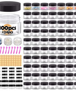 Recipientes de plástico de 1 oz con tapas 100 piezas Tarros