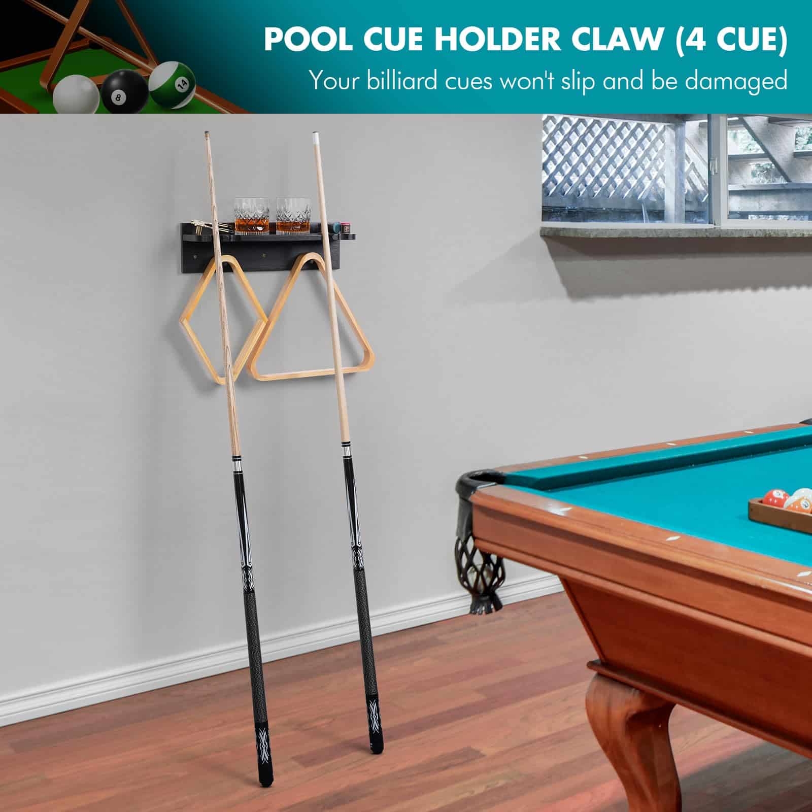 Soporte de Billar de Bambú para Pared XCSOURCE, 4 Soportes - Imagen 5