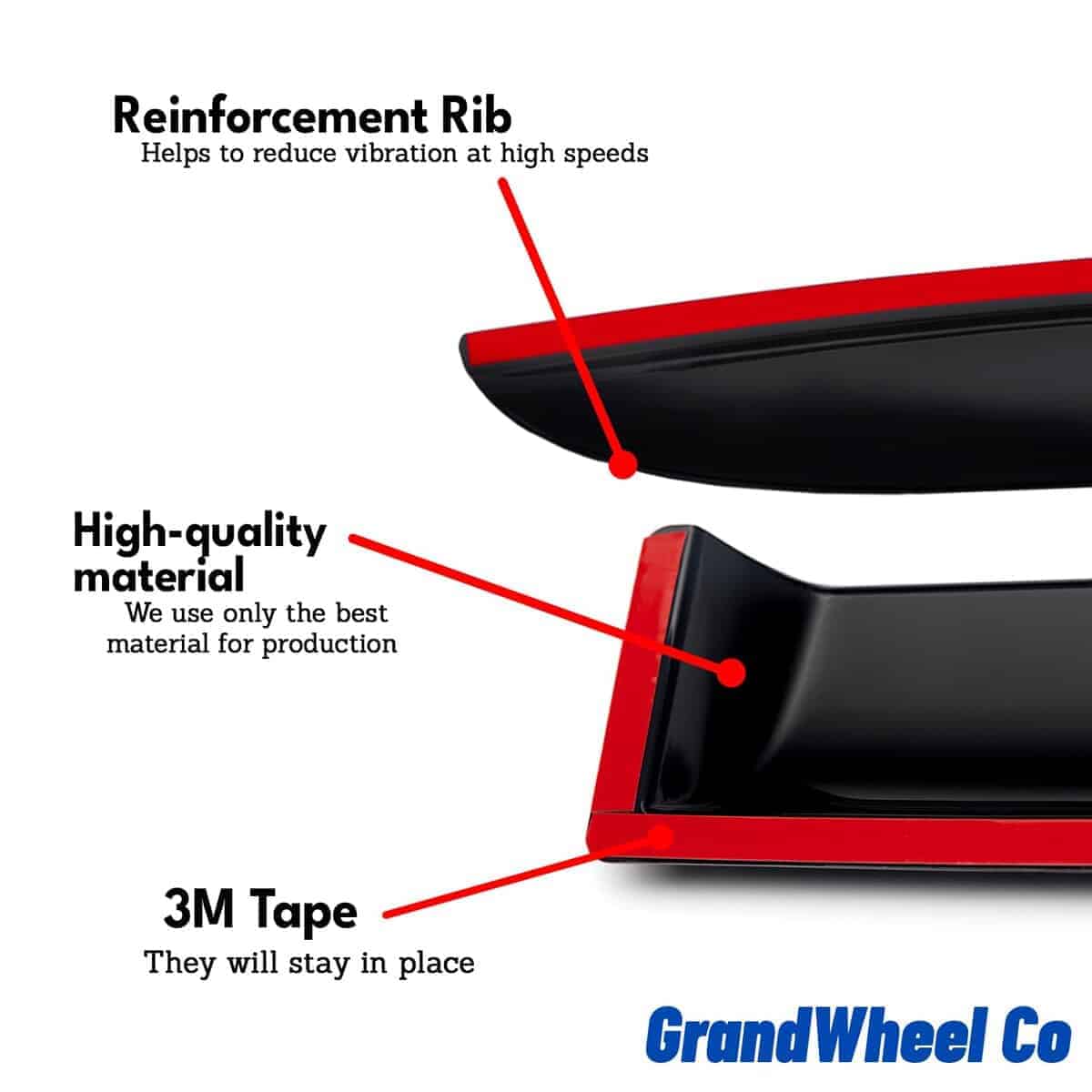 Deflectores de Ventana Visor Deflectores de Lluvia con - Imagen 6