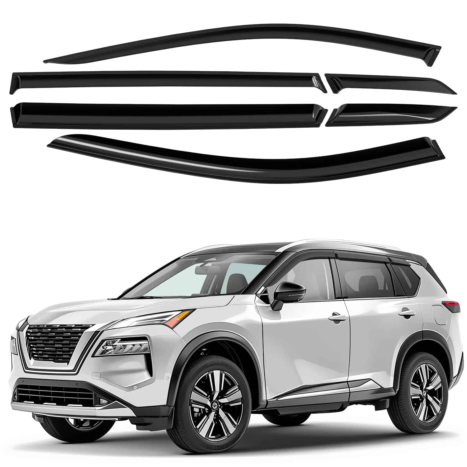 Deflectores de ventanas tintados humo para Nissan Rogue