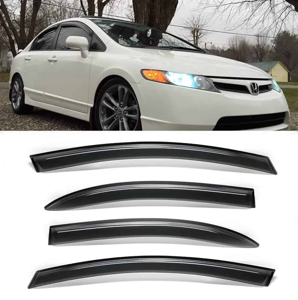 Deebior 94944 Deflectores de Ventana Lateral Visor Guardia