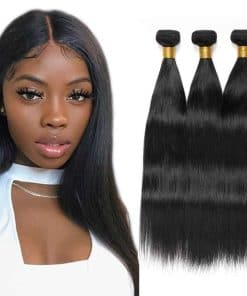 Paquete de Extensiones de Cabello Humano Liso Natural Negro