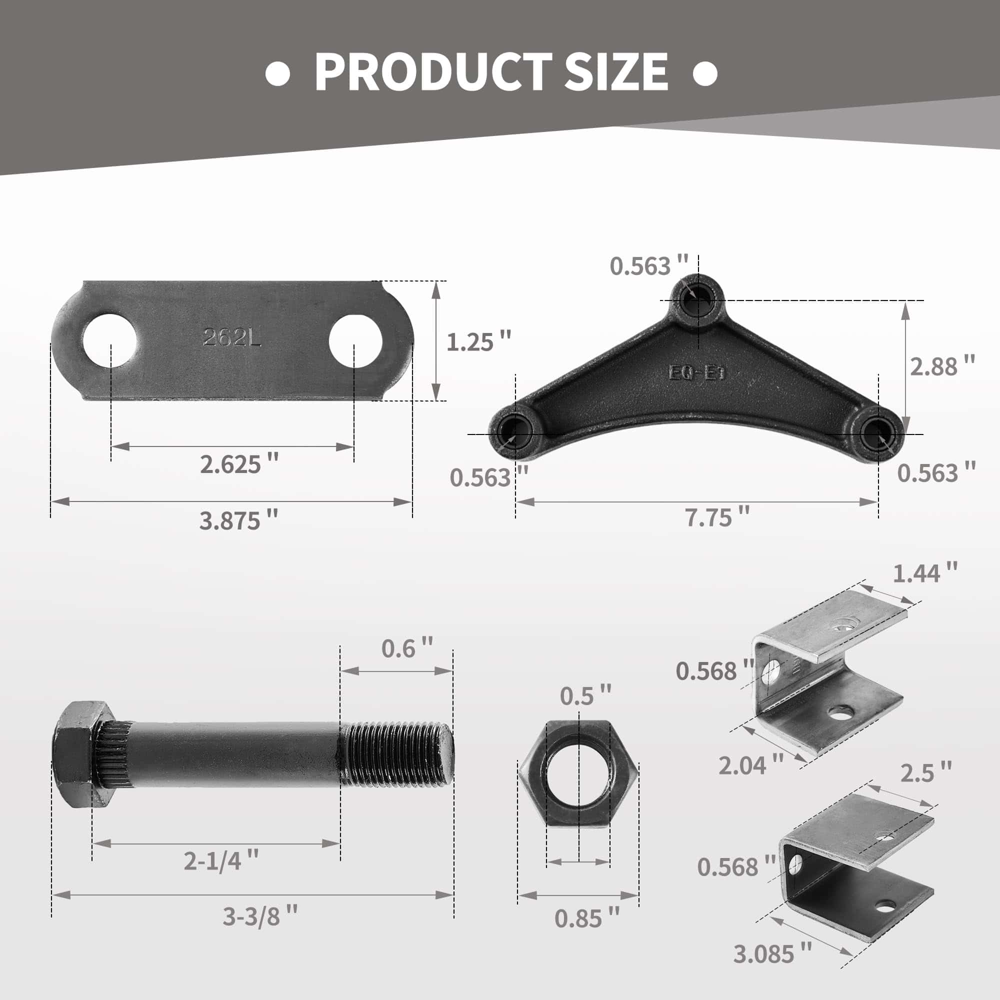 Lonffery 2 Paquetes 7-3/4 Kit de Montaje de Eje - Imagen 5
