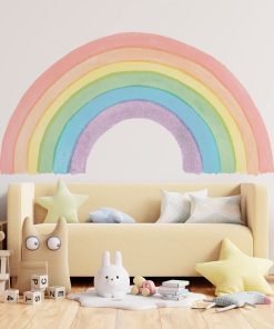 WALPLUS 82.7" x 43.3" Extra Large Watercolor Rainbow