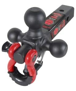 TOPTOW Recovery Shackle Ball Hitch Mount con Triple Bola