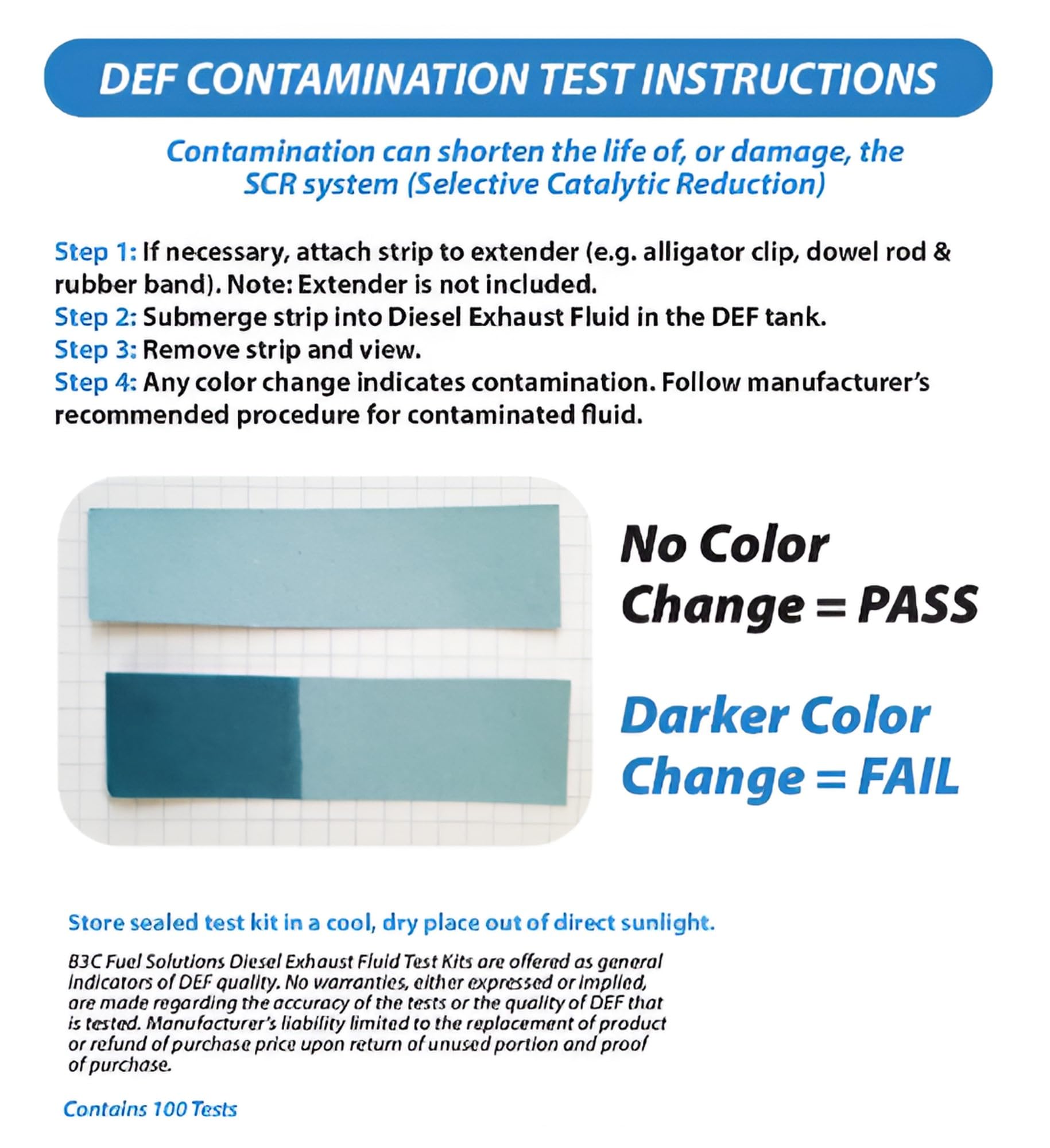 Tiras de Prueba de Contaminación de Diesel-Exhaust-Fluid - Imagen 5