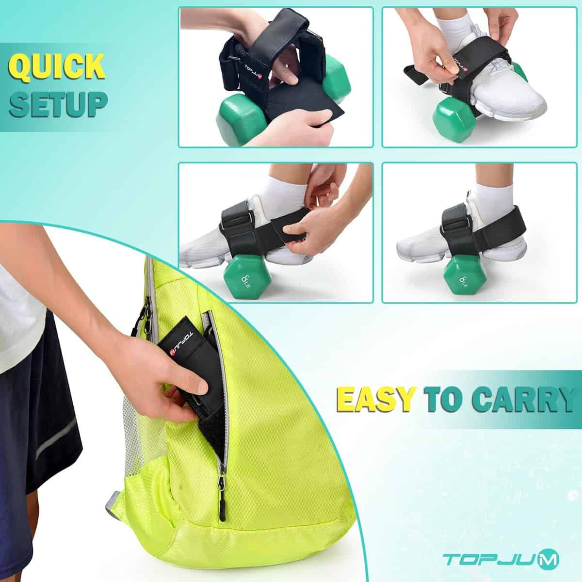 Accesorio de tobilleras para pesas ajustables TOPJUM, - Imagen 8