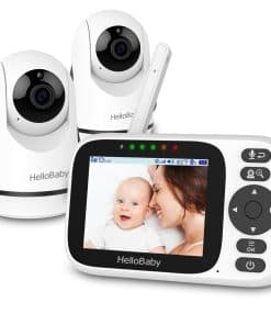 Monitor de bebé HelloBaby con 2 Cámaras - Pantalla IPS de