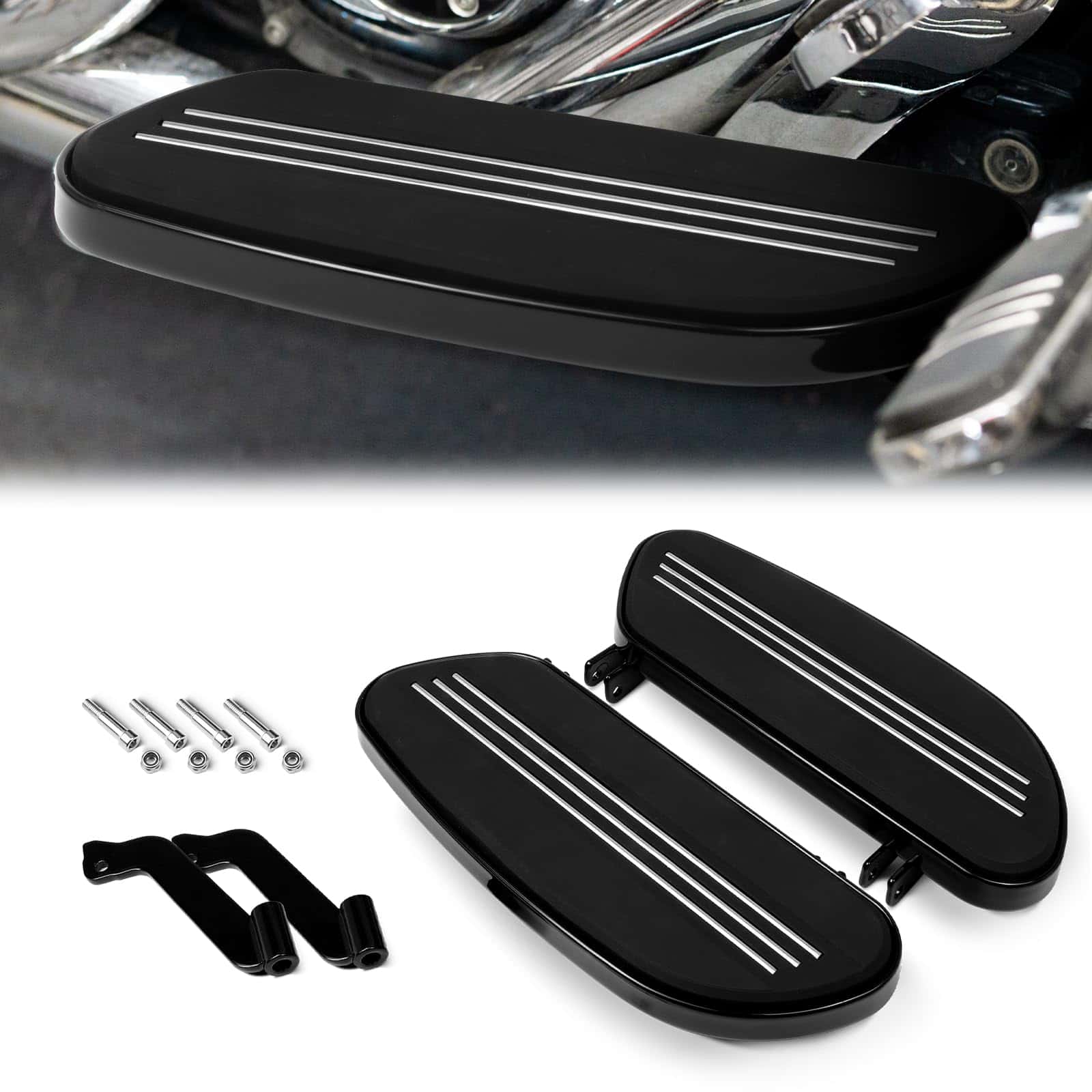 Reposapiés para motocicleta VASTMT Streamliner Front Driver