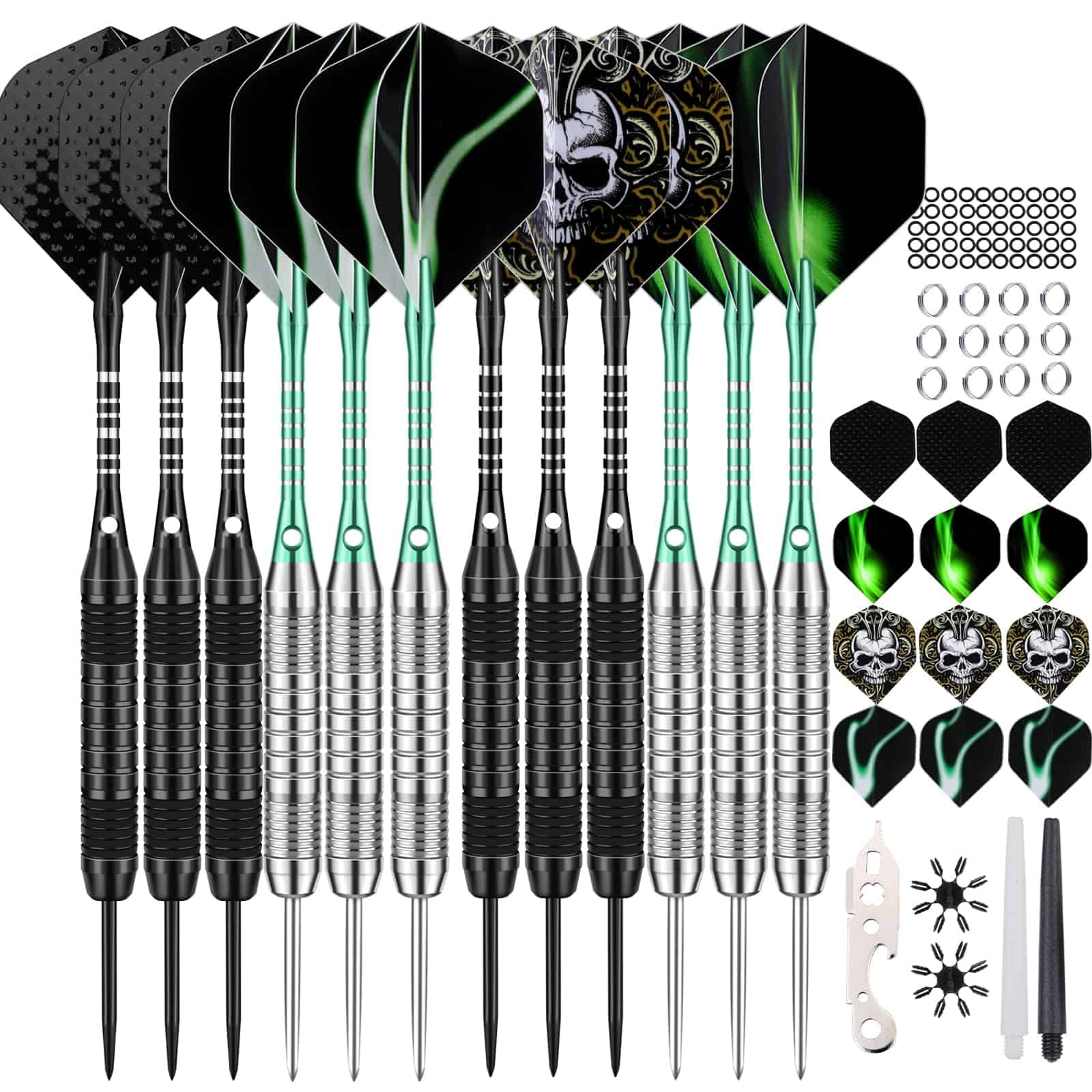 Set de 12 Dardos Punta de Metal 22/24 Gramos, Dardos de