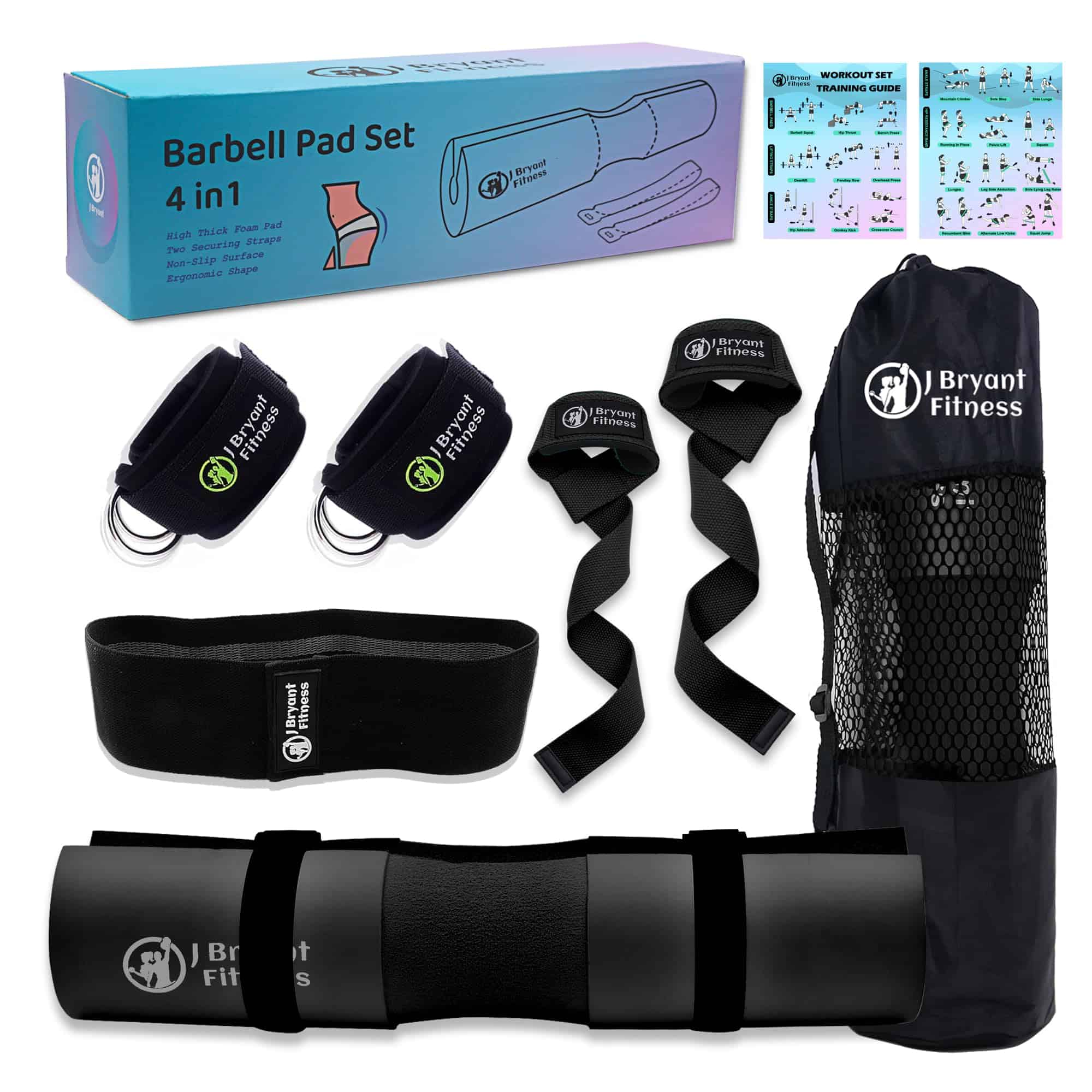 Set de almohadilla para barra J Bryant con -Negro