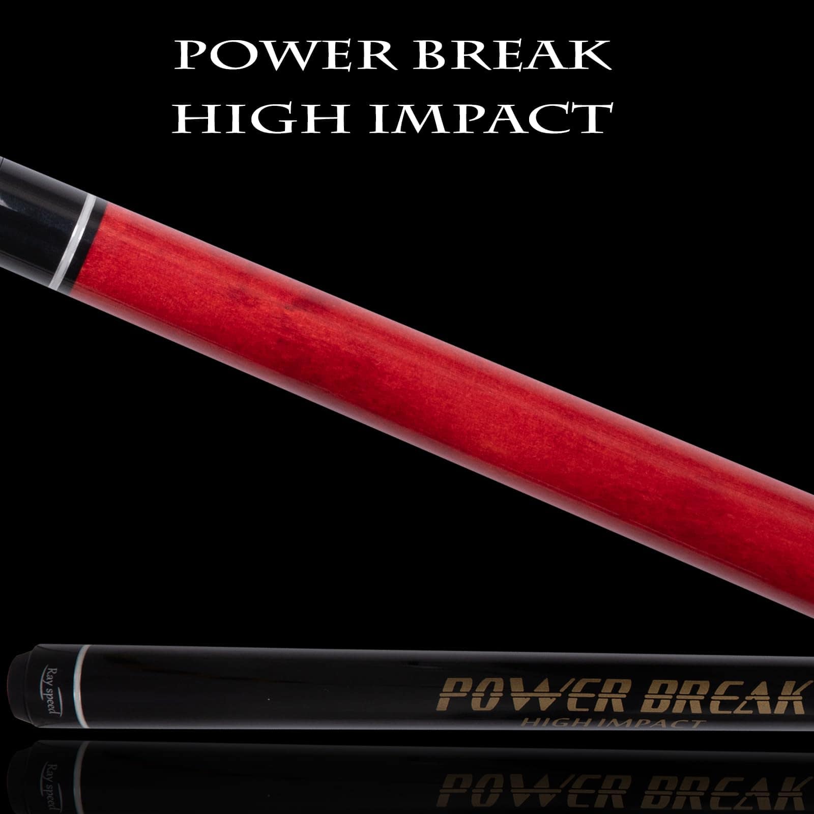 Ray speed Heavy Hitter Jump Break Pool Cue, -Rojo - Imagen 3