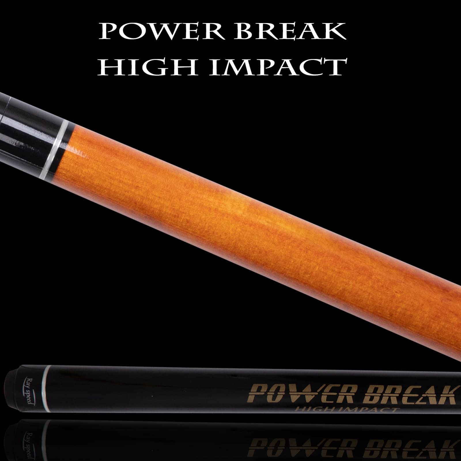 Ray Speed Heavy Hitter Jump Break Pool Cue, -Ámbar - Imagen 3
