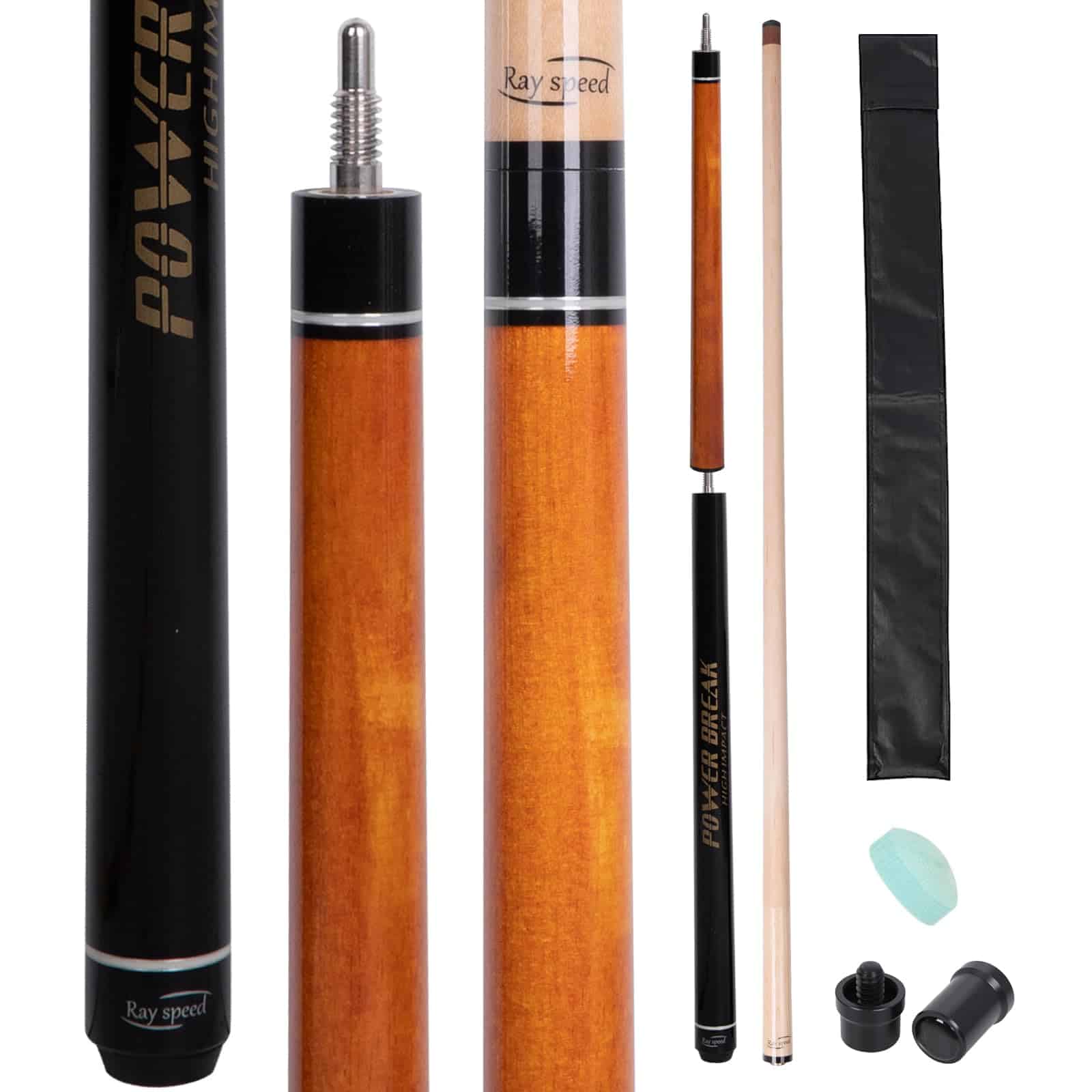 Ray Speed Heavy Hitter Jump Break Pool Cue, -Ámbar