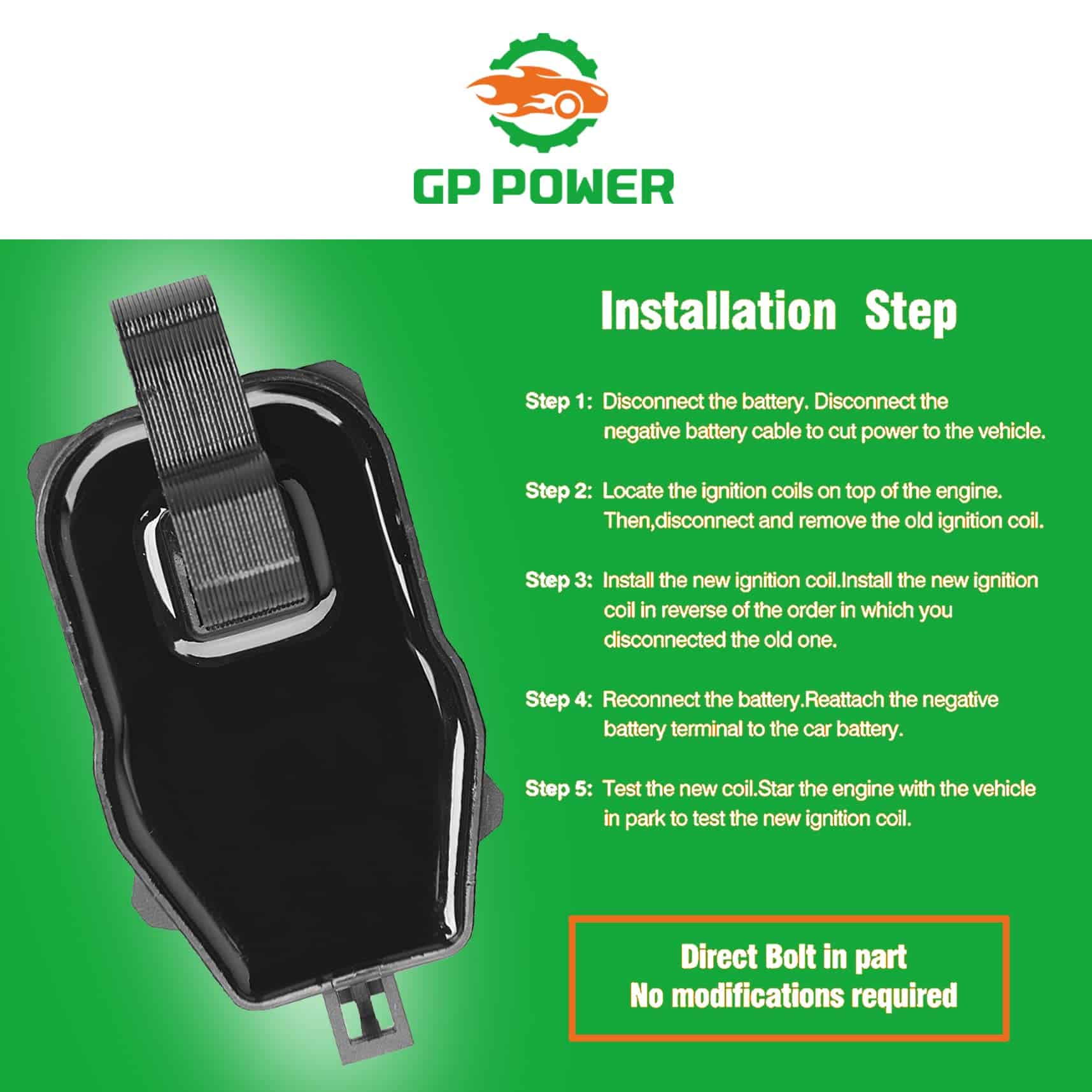 CONJUNTO DE 8 BOBINAS DE ENCENDIDO GP POWER D580 UF192 - Imagen 8