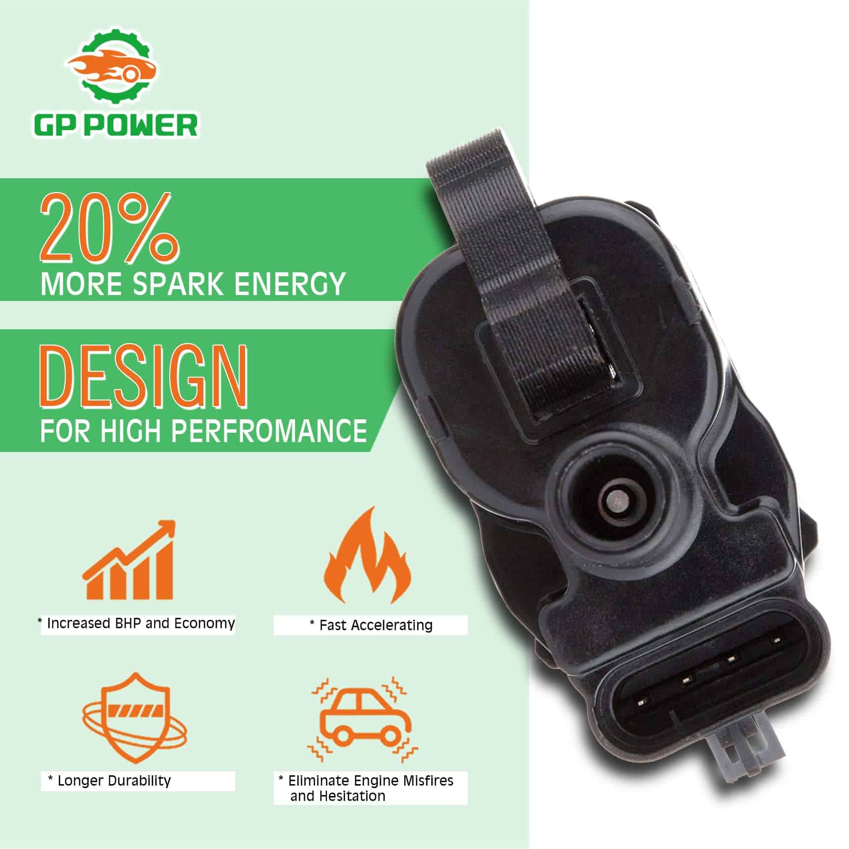 CONJUNTO DE 8 BOBINAS DE ENCENDIDO GP POWER D580 UF192 - Imagen 3