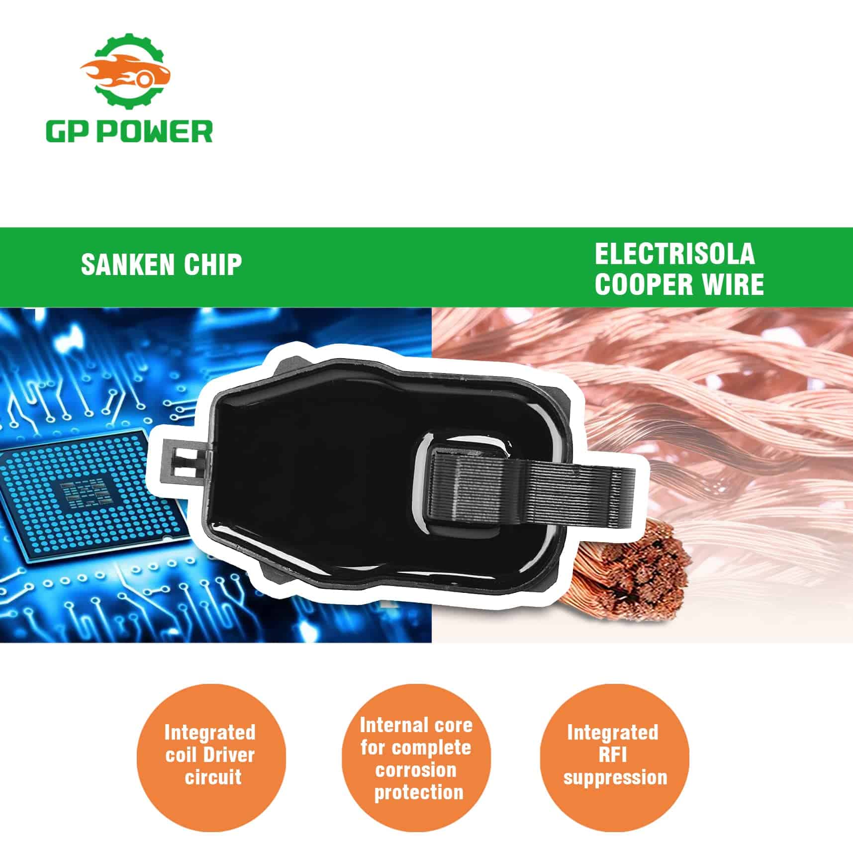 CONJUNTO DE 8 BOBINAS DE ENCENDIDO GP POWER D580 UF192 - Imagen 4