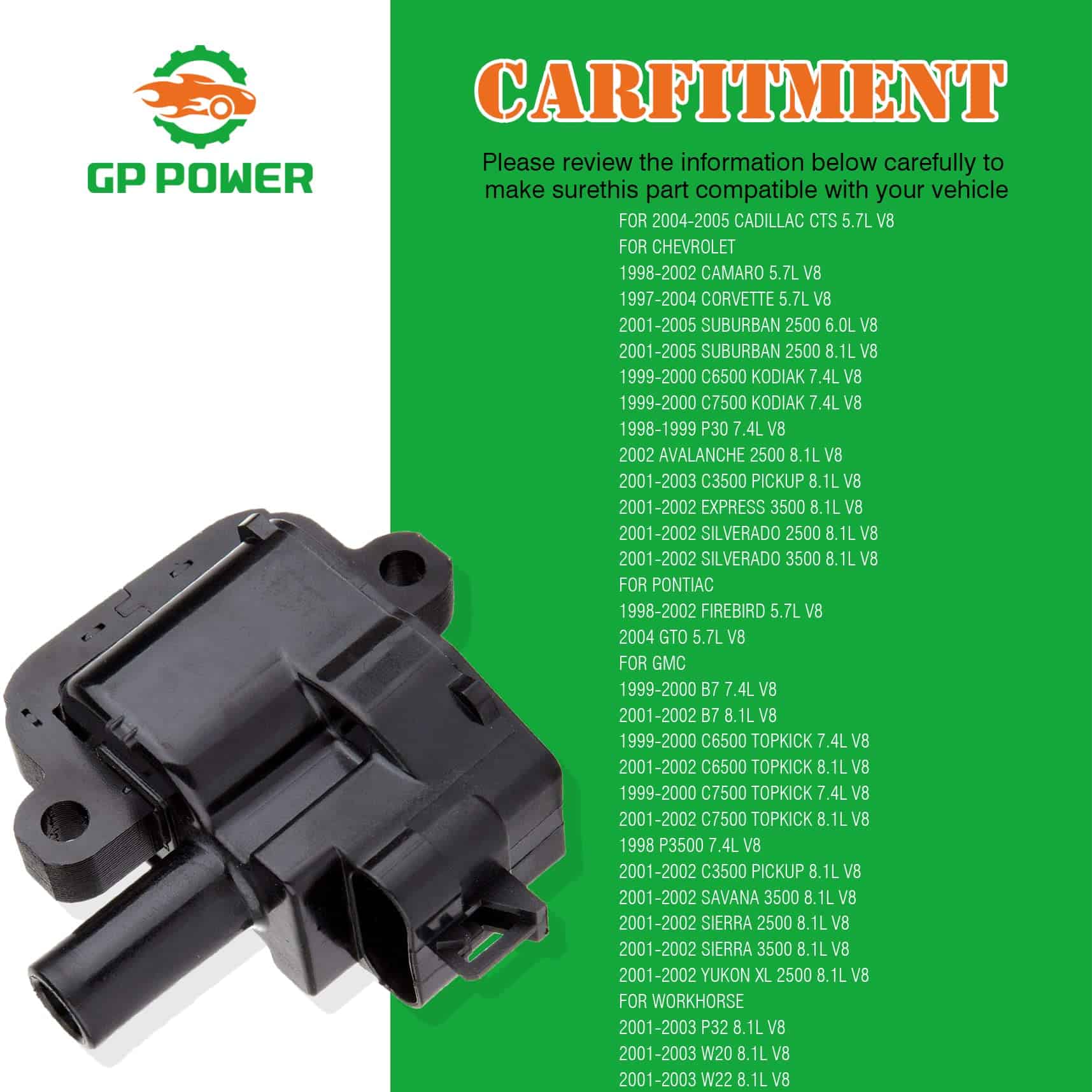 CONJUNTO DE 8 BOBINAS DE ENCENDIDO GP POWER D580 UF192 - Imagen 5
