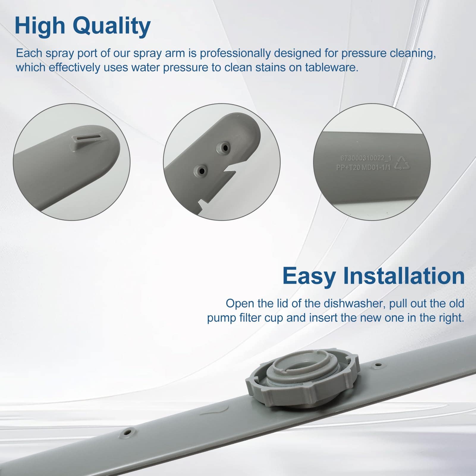 Ensamble de Boquilla Media DD82-01390A - Brazo Rociador - Imagen 4