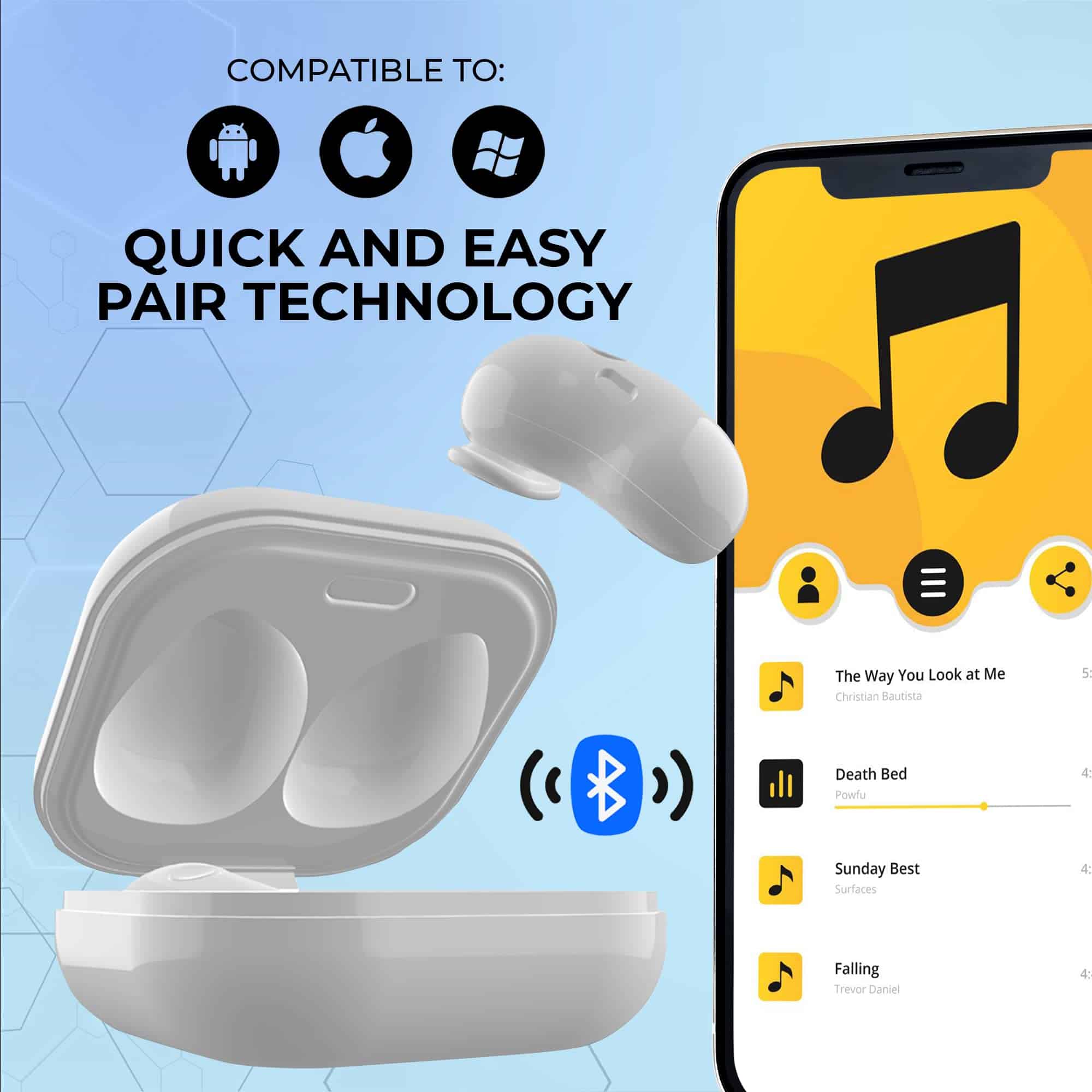 Audífonos inalámbricos ultradelgados Coby True Wireless, - Imagen 4