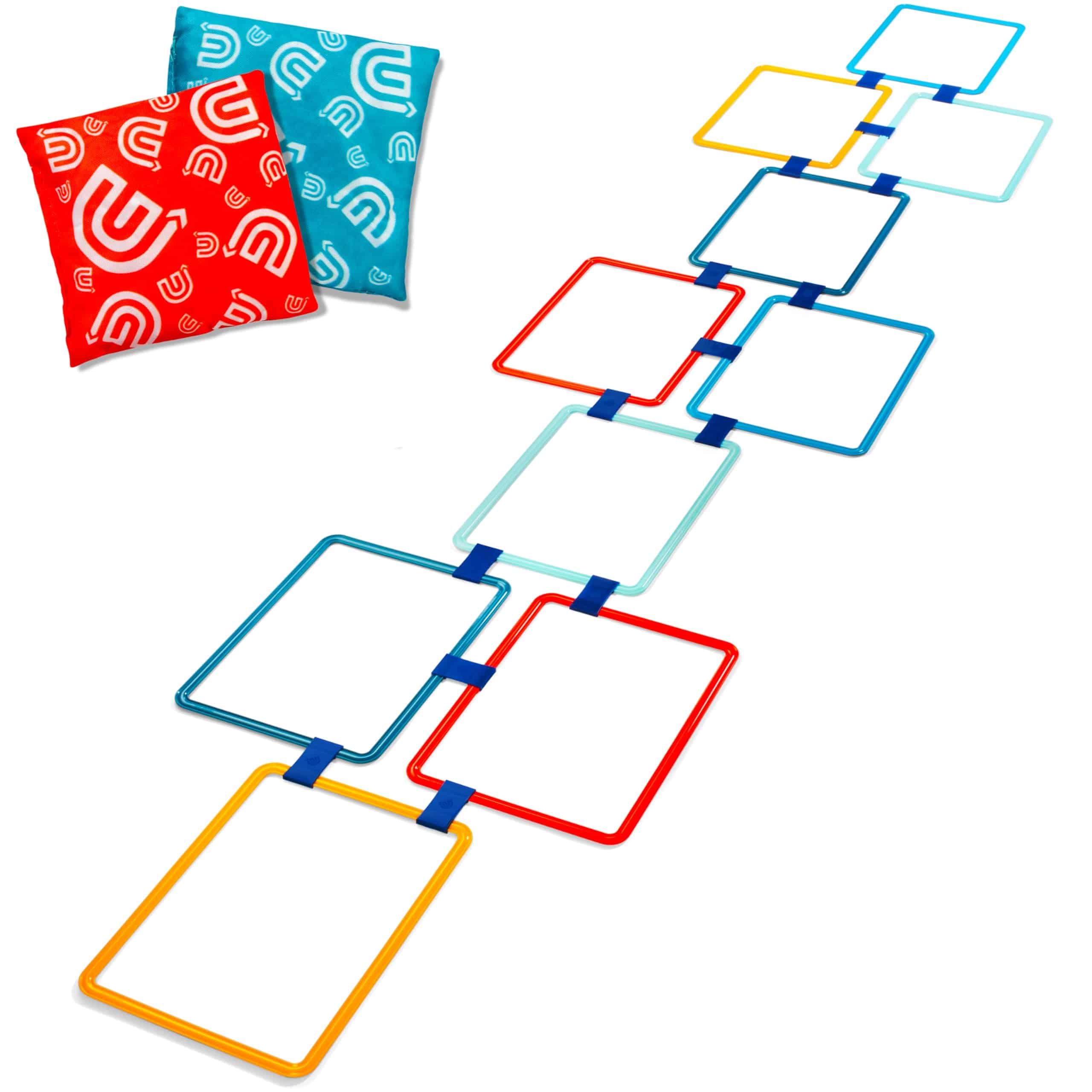 Set de Hopscotch Squares Plus! con 2 bolsas de frijoles de