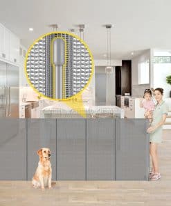 Puertas para bebés retráctiles extra altas y -Gris