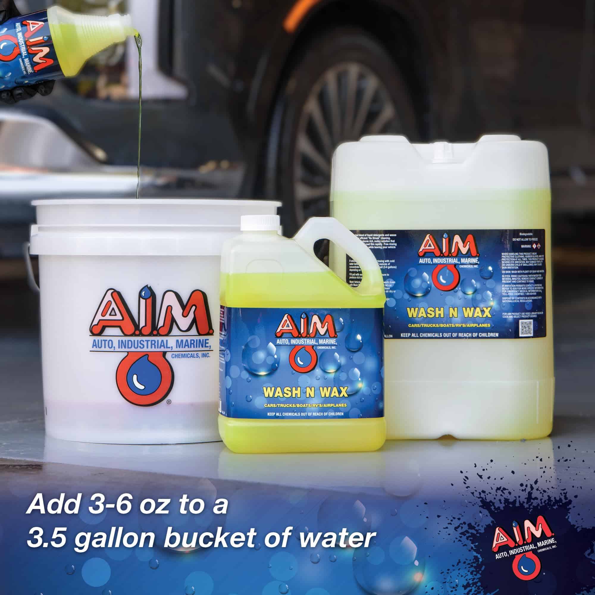 AIM Chemicals Wash N Wax Car Soap - pH neutral para autos, - Imagen 6