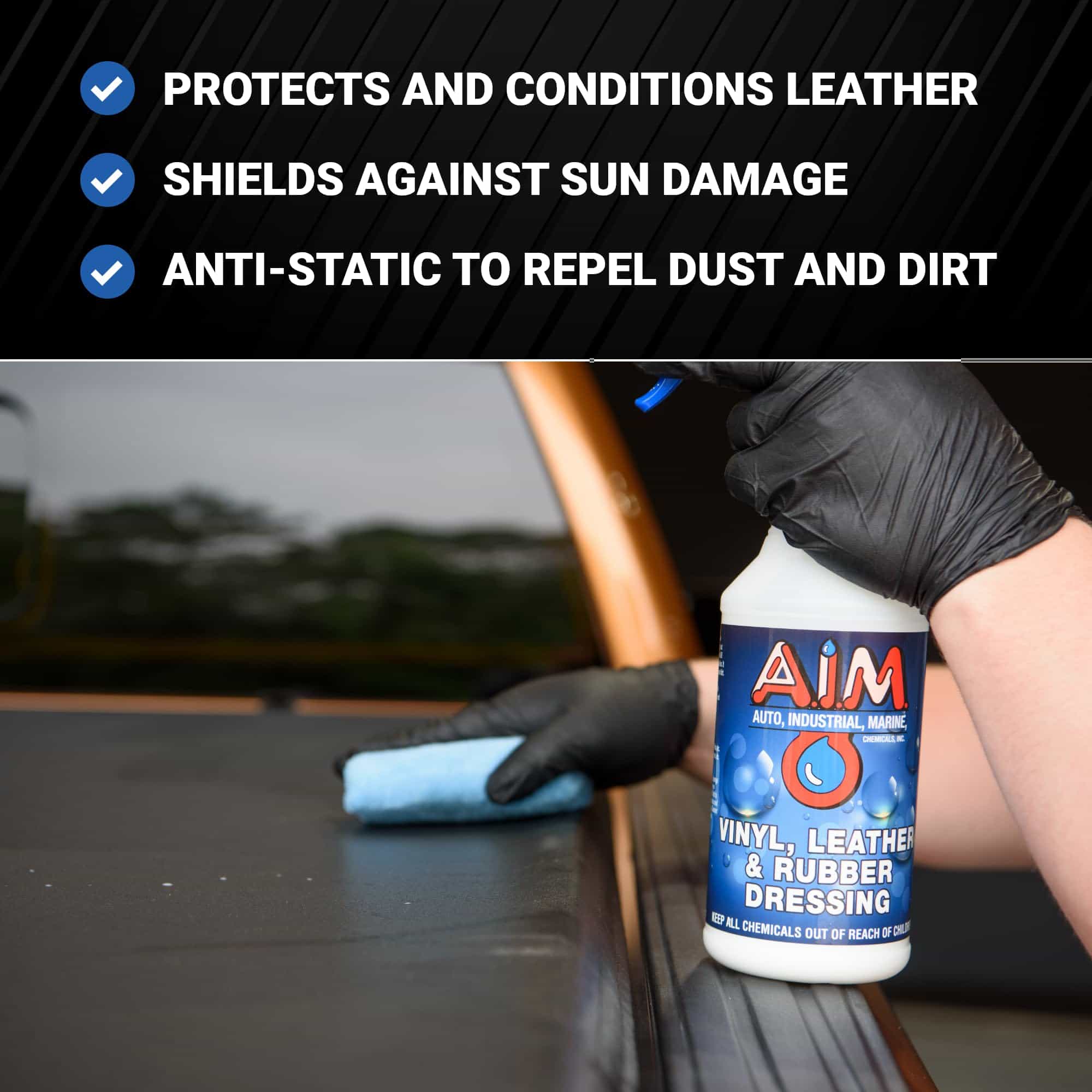 Aim Chemicals Vinilo Cuero Caucho Abrillantador Multi-Uso - Imagen 6