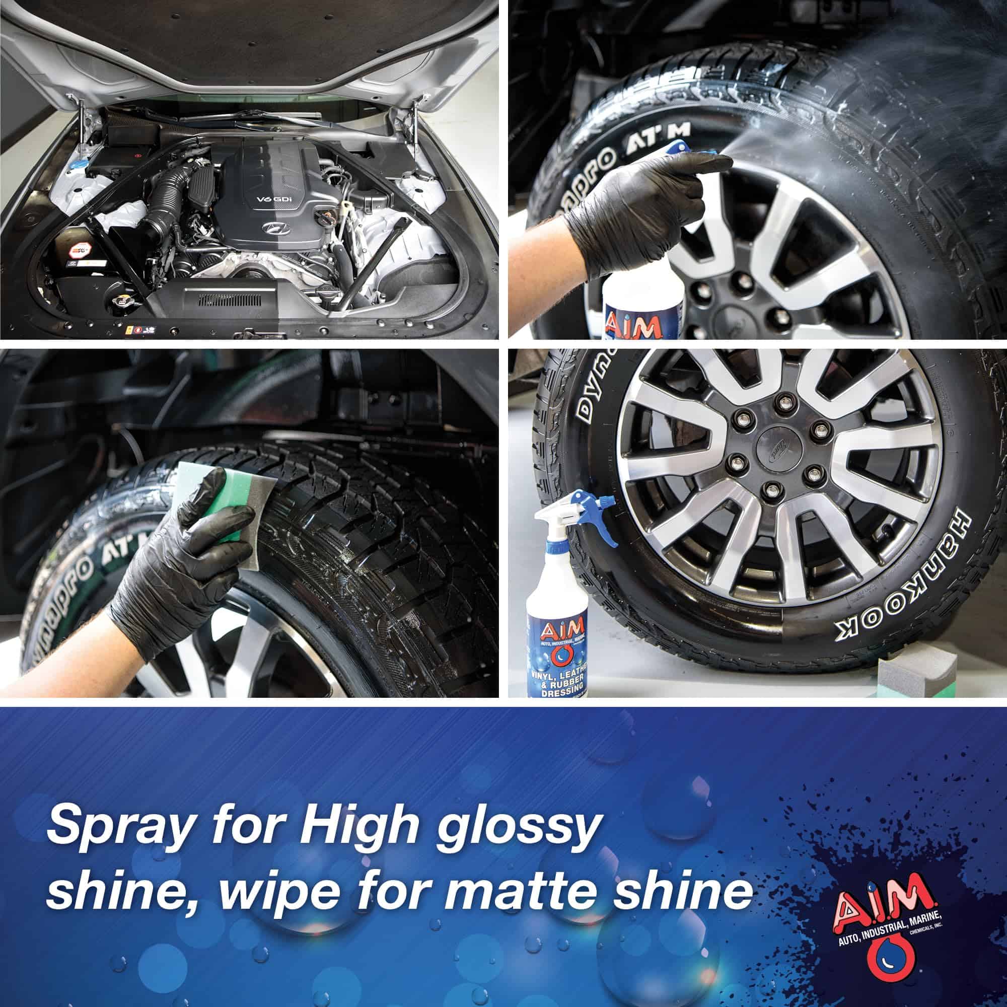 Aim Chemicals Vinilo Cuero Caucho Abrillantador Multi-Uso - Imagen 8