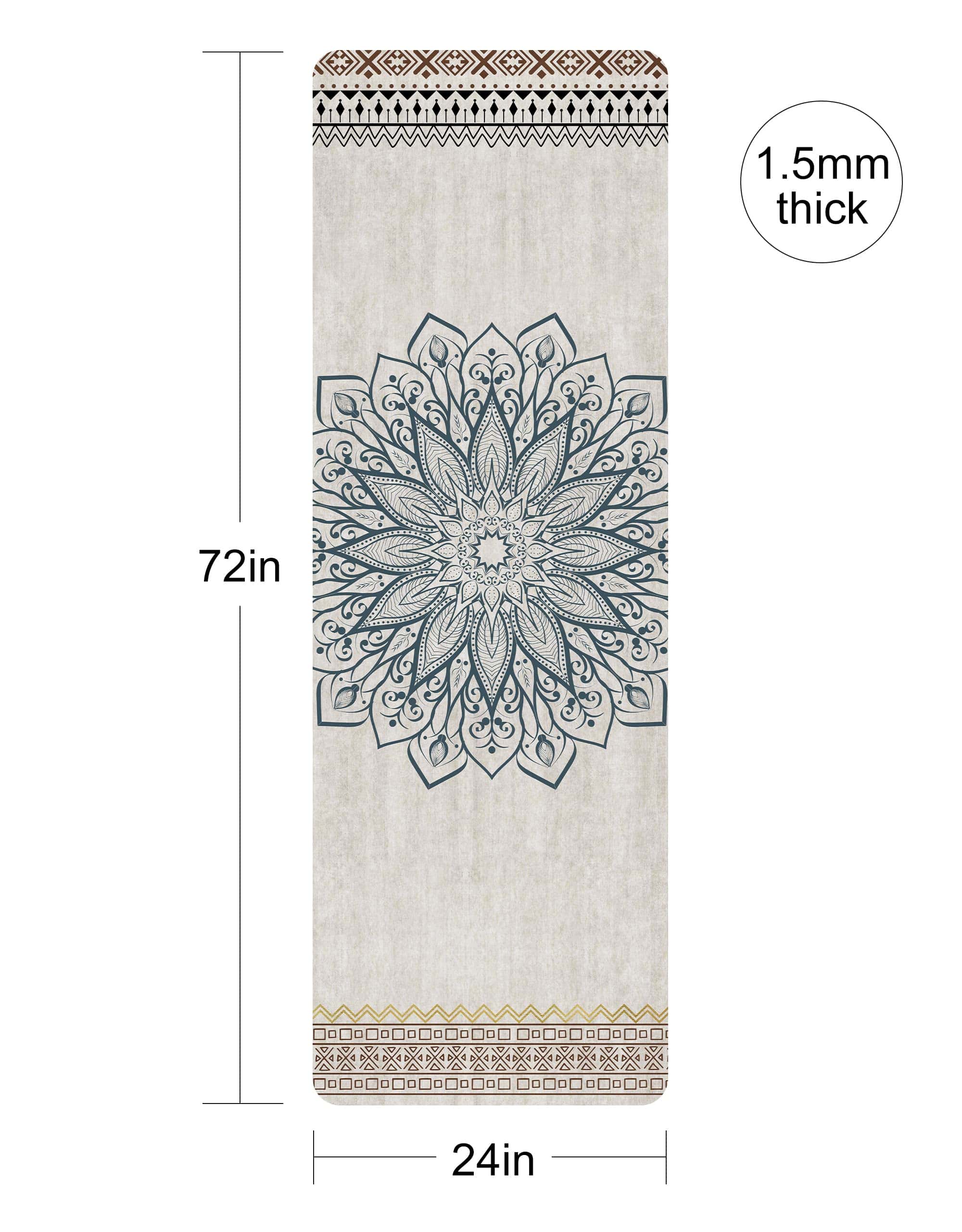 Tapete de Yoga de Viaje Estampado Nuveti - -W x 1.5mm - Imagen 3