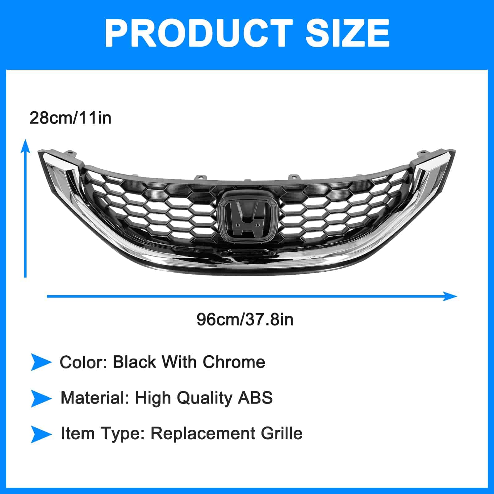 Parrilla de panal de luz para parachoques delantero Honda - Imagen 7