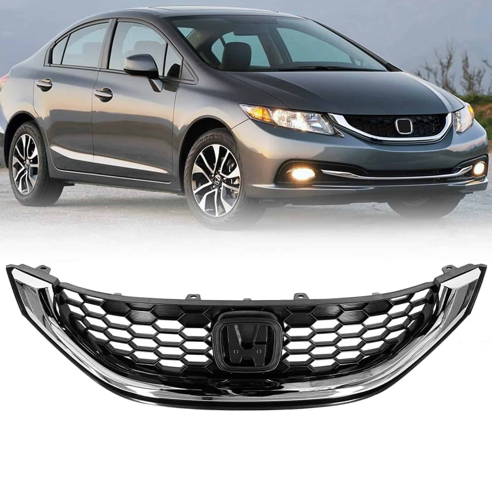 Parrilla de panal de luz para parachoques delantero Honda