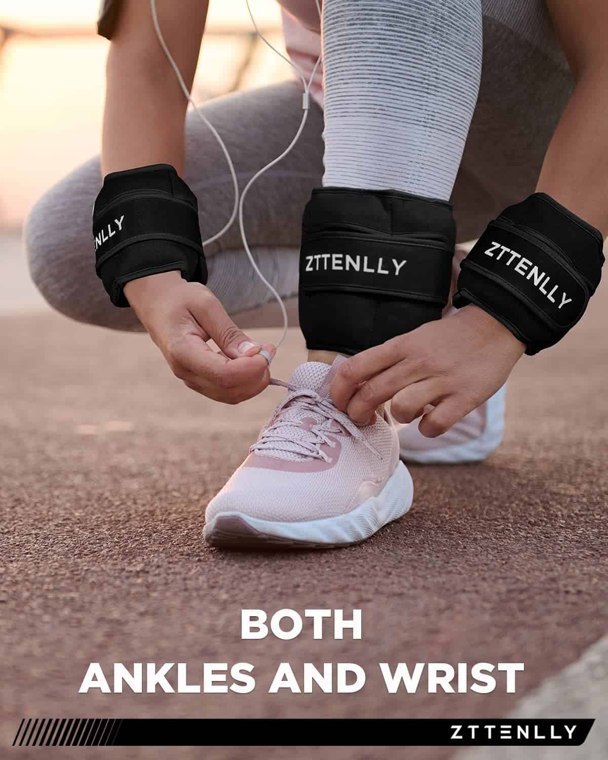 Pesas de Tobillo Ajustables para Mujeres, -Negro - Imagen 6
