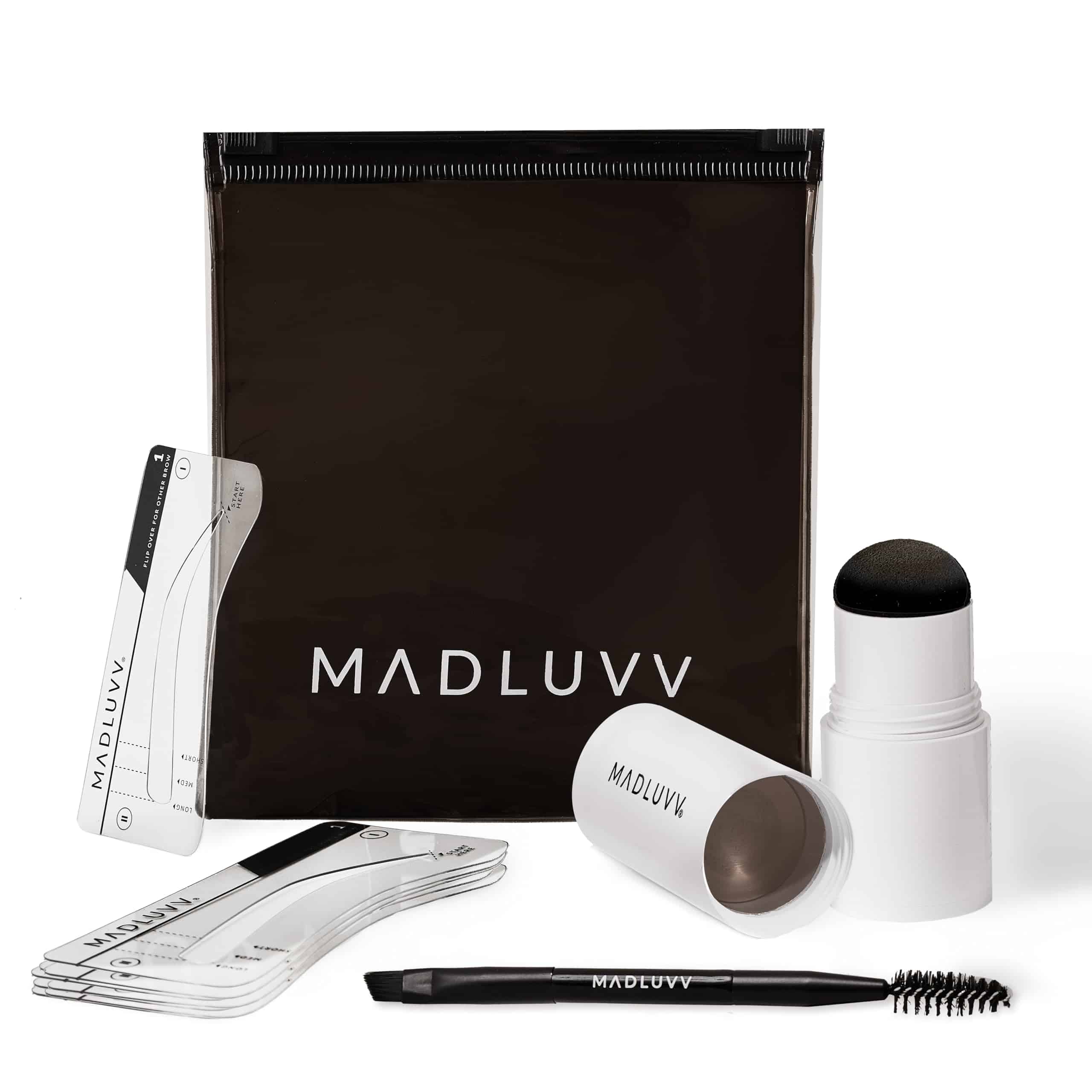 Kit de Plantillas para Cejas MADLUVV - -Marrón Suave